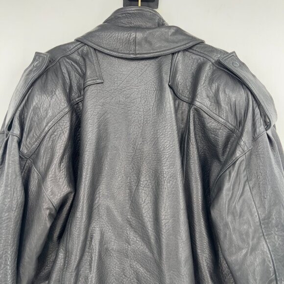 Michael Hoban North Beach Black Leather Jacket Size 38 Made in USA - Picture 7 of 14